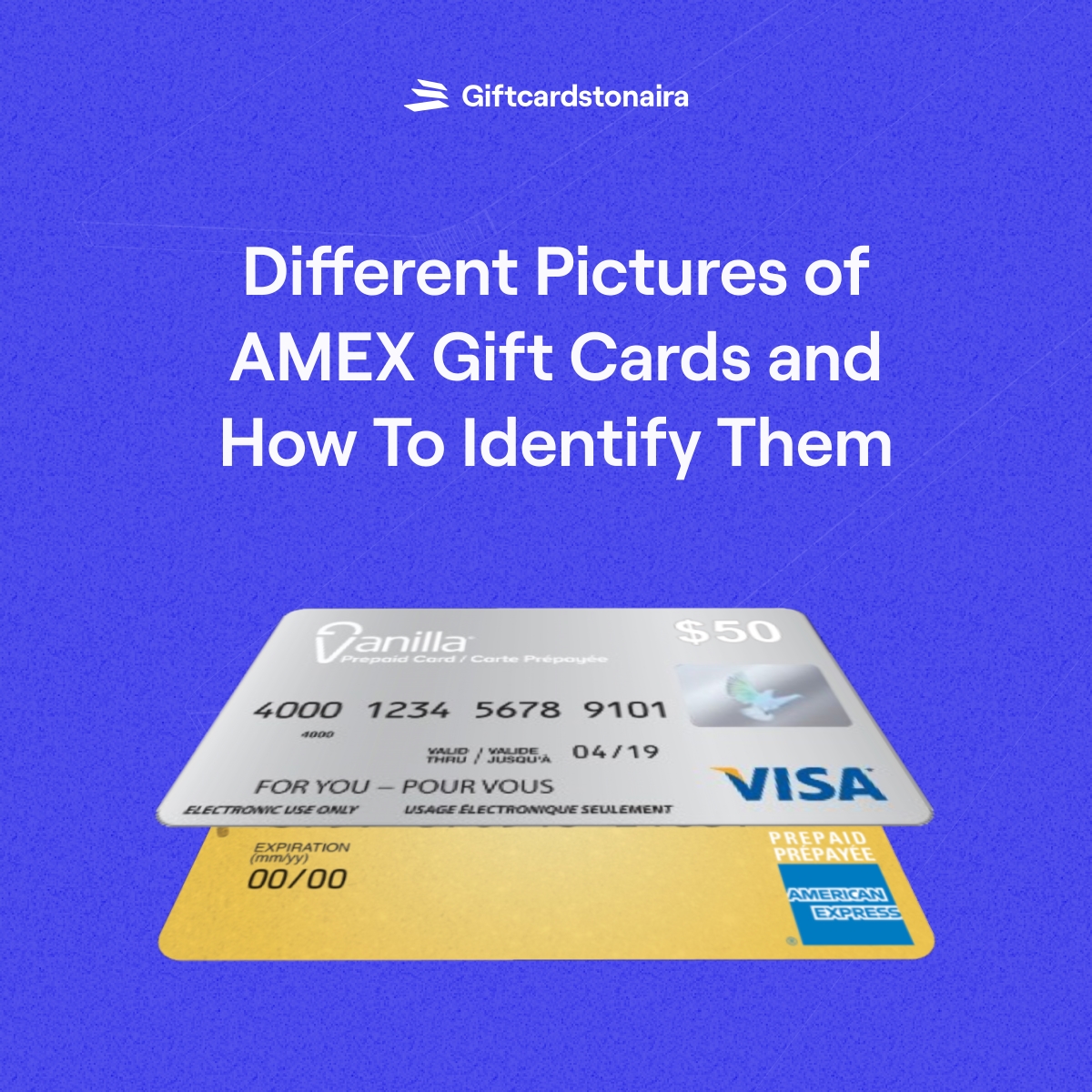 Different Pictures of AMEX Gift Cards and How To Identify Them