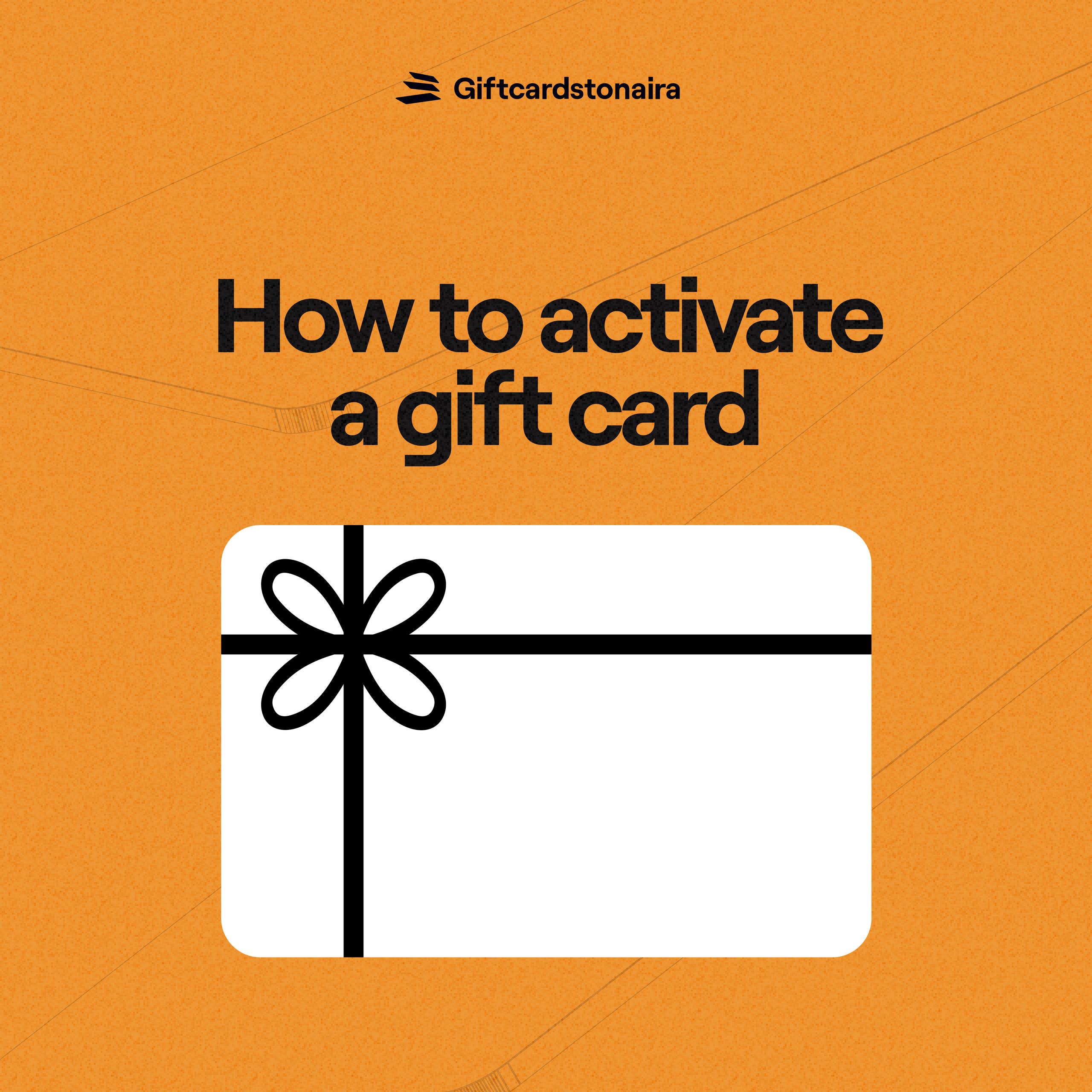 How to Activate a gift card