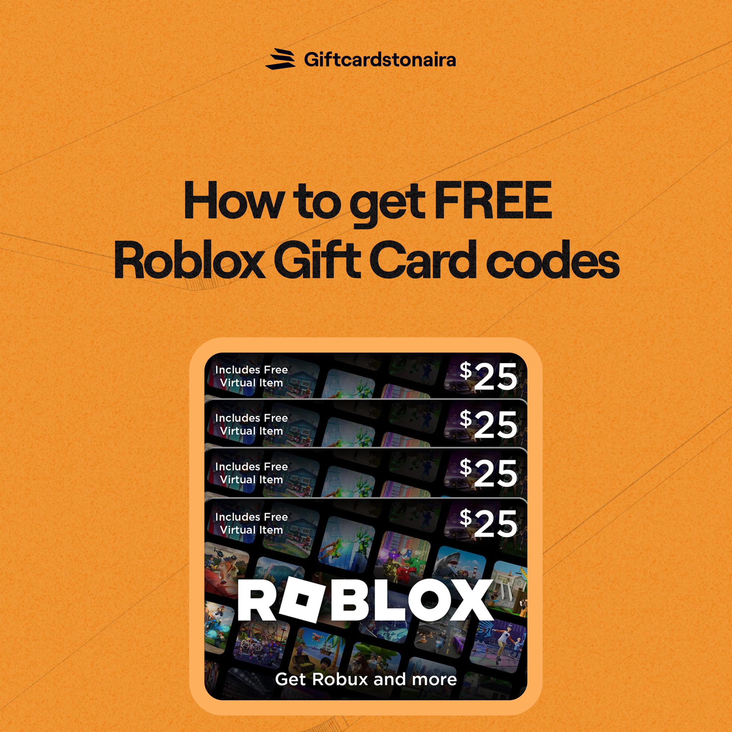 How to get FREE Roblox Gift Card Codes