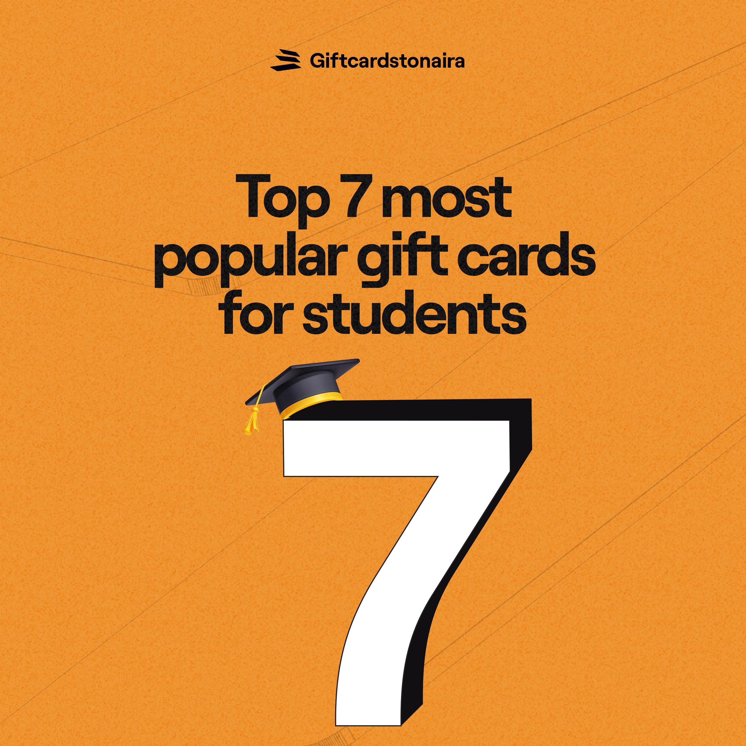 Most Popular gift cards for Students