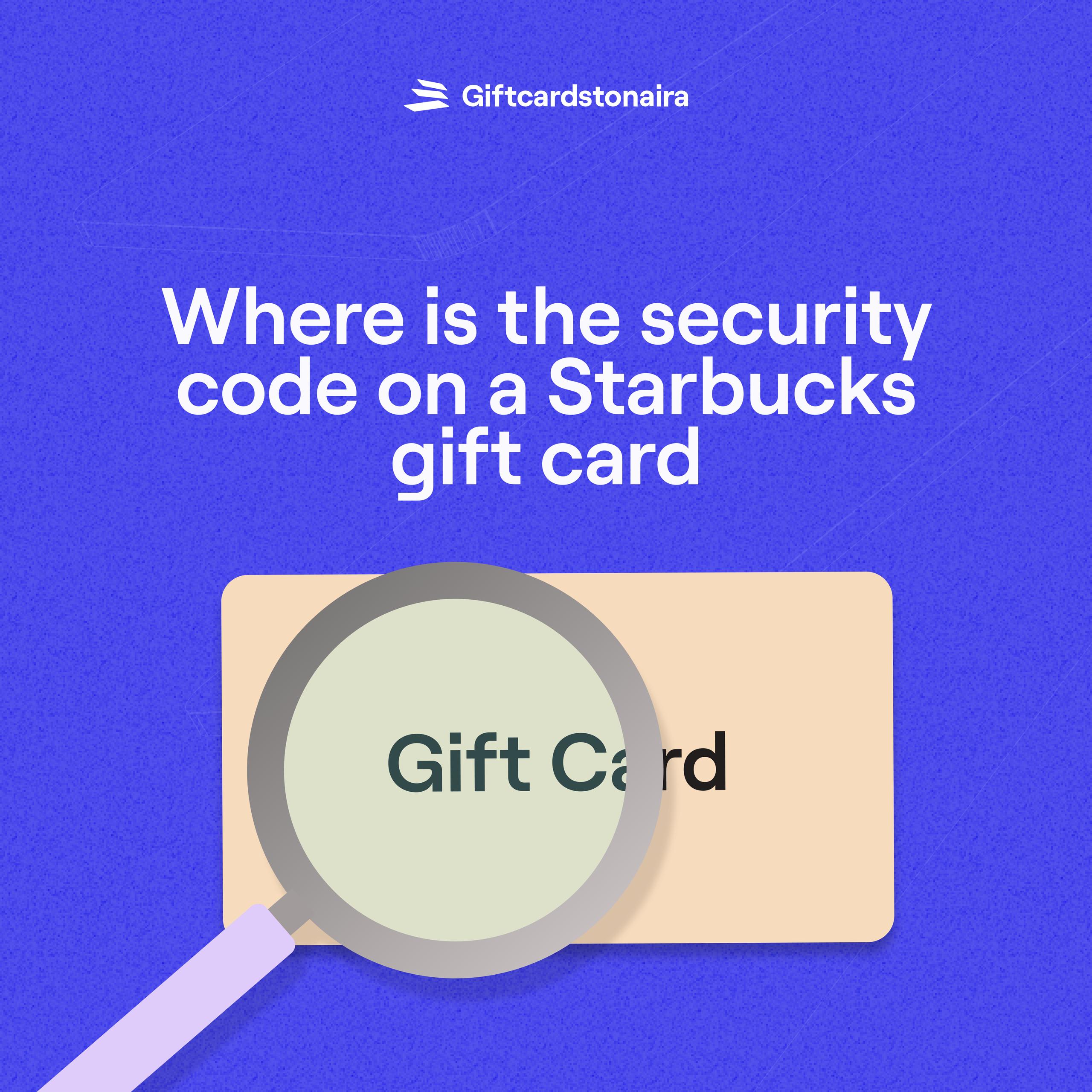 Where is the Security code on Starbucks gift card