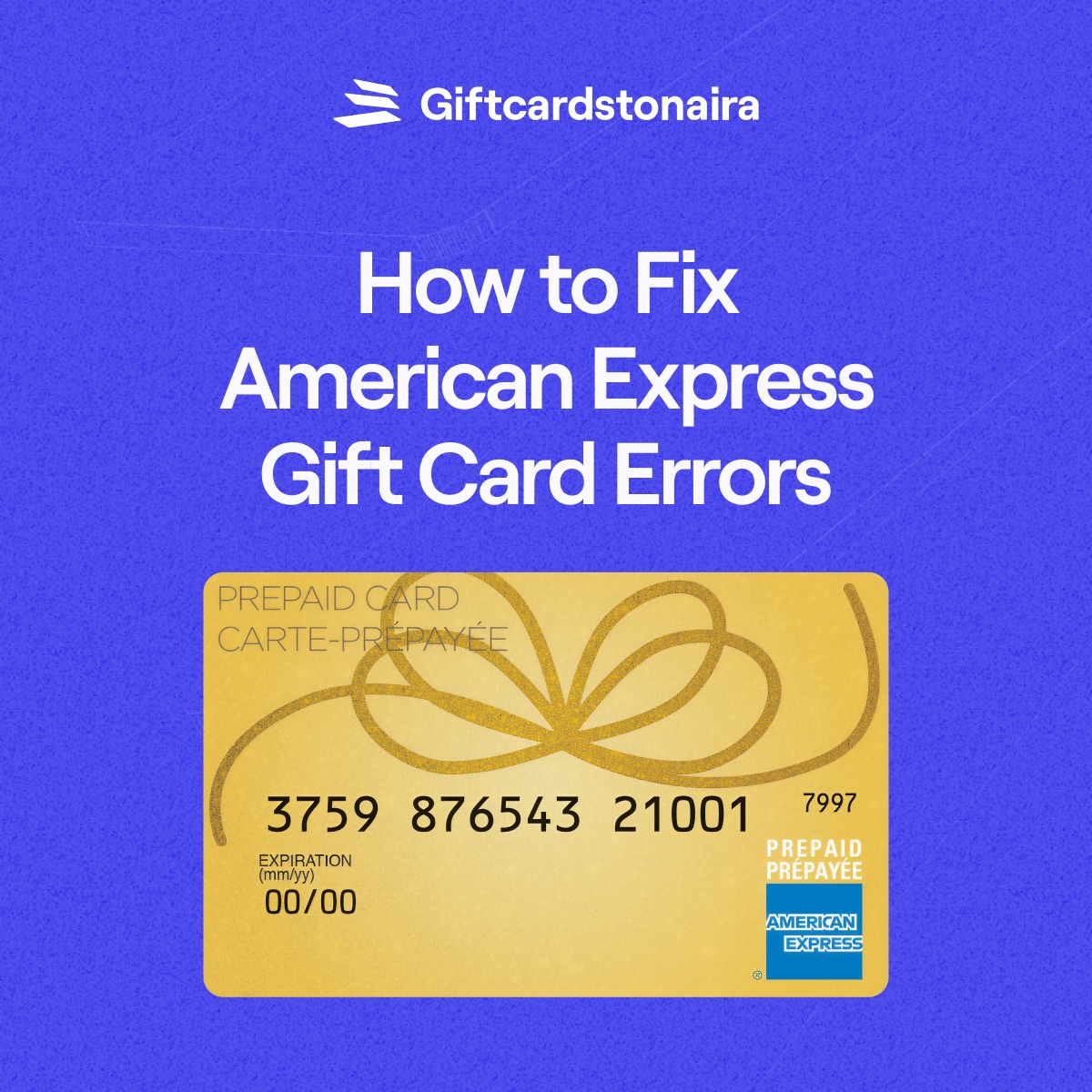 Fix American Express Gift Card Errors