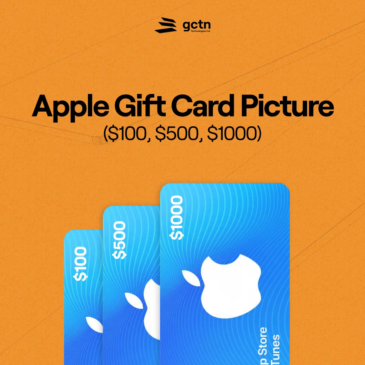 Apple Gift Card Picture ($100, $500, $1000)